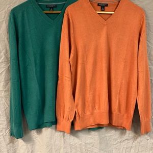 2 Banana Republic V neck light weight sweaters.